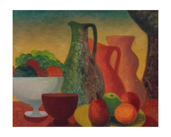 <p>Lawsons June Fine Art sale features works by Australian modernists, notably women artists from three distinct artistic movements. <em>Still Life </em>by Alison Rehfisch (lot 502) estimated at $5,000 &ndash; 7,000 is a later work in the artist&rsquo;s career yet demonstrates her commitment to the genre of still life painting, colour and modernist principles in painting.&nbsp;</p>
