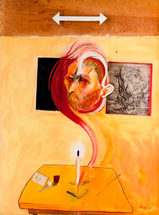 The headline lot, Brett Whiteley's Vincent 1968 (lot 20) is a large work, and as the catalogue implies, it is also an autobiographical work in that Whiteley shared with van Gogh the romantic notion of the 