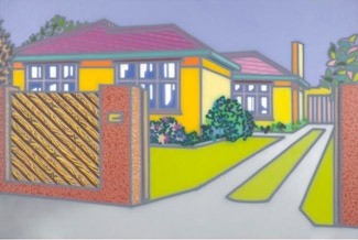 Last night’s Melbourne auction of Important Australian Art by Bonhams would be  one the smallest in terms of number of lots offered in recent times. Yet the 41 lot selection generated enough interest from local and interstate old guard dealers and collectors to make it an overall successful sale reminiscent of earlier years. An auction record was set when the front cover lot, Howard Arkley’s <i>A Large House with Fence, </i>, sold to a bidder in the room for $380,000 hammer.