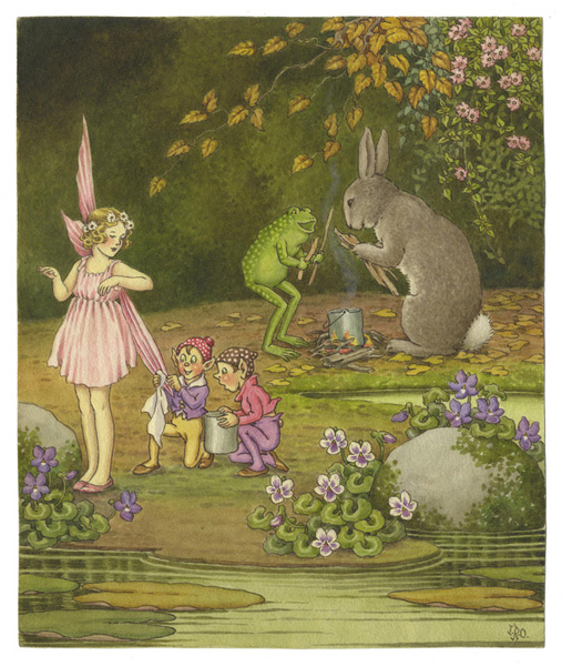 A newly discovered manuscript accompanied by 27 watercolours and drawings for a book by Ida Rentoul Outhwaite was offered at auction in London on June 15. But just little of the auction magic associated with artist in the past was missing when it went under the hammer.