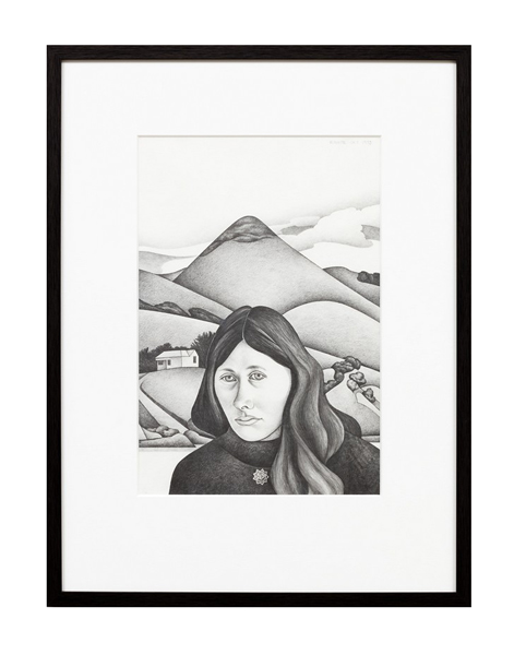 Top price at the carefully curated 80 lot 'Contemporary' auction held by Art + Object in Auckland on 23 August 2018 went to a superb Robin White drawing in graphite from 1973, entitled 'Self Portrait with Harbour Cone' from her Otago series of works, where some of her earliest and most iconic works were produced. The lot sold for $60,000, making a handy contribution to the just under $1 million sale total on the night