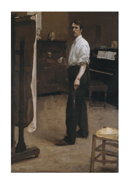 The exhibition titled 'Hugh Ramsay' which opened at the National Gallery in Canberra on 30 November lifts the lid on the artist for the first time since his last major showing at the other 'National Gallery', the National Gallery of Victoria in 1943. Above, Hugh Ramsay, 'Portrait of the artist standing before easel', 1901/2, NGV.
