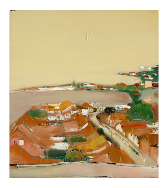 <p>Art works belonging to two giants of Australia&rsquo;s art world &ndash; including Brett Whiteley&rsquo;s (1939-1992) <em>South Coast After the Rain</em>, 1984 (above) and Sidney Nolan&rsquo;s (1917-1992) <em>Early Morning Township</em>, 1955 &ndash; &nbsp;will be among the highlights of Deutscher and Hackett&rsquo;s forthcoming Melbourne auction on August 16 at their South Yarra rooms.</p>
