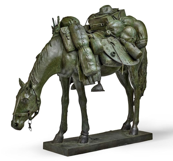 <p>Australian artist Tim Storrier&rsquo;s sculpture Equine Impedimenta (Tully&rsquo;s Baggage) 2019 (lot 38) scooped the pool at Menzies Sydney timed online auction on August 30, selling for $147,273 including buyer&rsquo;s premium, well within its catalogue estimate of $120,000-180,000</p>
