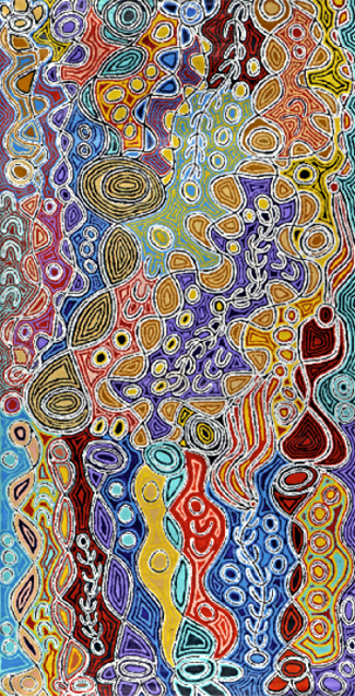 The highest value lot in the two sales is a work by senior Warlpiri artist Judy Napangardi Watson, illustrated on the cover of the Gaia catalogue, and is estimated at a hefty €70,000 to €80,000. 