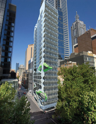 In 2014 Sotheby's Australia will move to its permanent new city home at levels seven and eight of the strata office building at 41 Exhibition Street for what will eventually become the Melbourne headquarters of the up-market auction house. The futuristic building is being developed by the Royal Australian Institute of Architects.