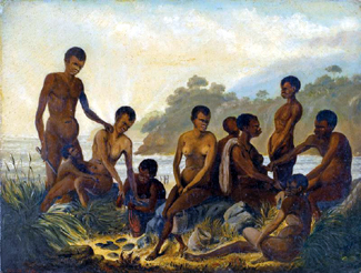 A Melbourne collector has consigned what now appears to be a great art find and sleeper to the Important Australian Art sale being held by Sotheby's Australia in Sydney on August 27. The painting, <i>Aborigines of Van Diemen's Land</i>, a small oil on panel by the little known Robert Neill was exhibited by Robin Hood's Gallery of Fine Arts in Somerset House in Hobart Town in March-April 1851 and has been seen only once publicly since then.