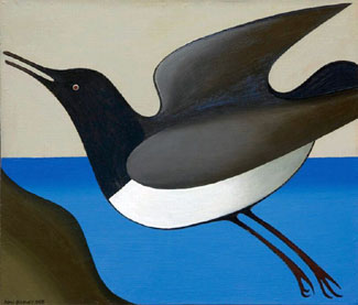 The front cover lot, Don Binney's ‘Kereru’ realised $82,075 (IBP), and sold to a private collector in the room.
