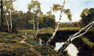 Gifts in kind to approved Australian art museums, galleries and libraries under the Cultural Gifts Program took a tumble last year with approved donations totalling $49 million, a fall of $9 million from the previous year. Geelong Art Gallery could hardly resist Theodore Hines untitled landscape (1878) – two figures by a lake made as an anonymous gift via the CGP program and highly complementary to its collection.