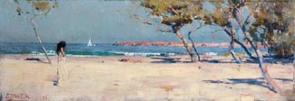 Placed adventurously at lot 1 in the Mossgreen sale of Important Australian & International Art, on the traditional premise that a gem will always draw buyers in, Arthur Streeton's "Ariadne"  sold for $510,000 including buyers premium, the hammer price of $410,000 being well over the $200,000 - $300,000 estimate. It made a strong contribution to the sale total of $2.11 million.