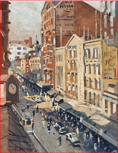 Herbert Badham’s, Pitt Street, Sydney sold for $170,000 hammer price on estimates of $25,000-$35,000 at Deutscher + Hackett on 26 August 2015. A full room, busy phones and active floor bidding meant that 75% of the lots offered were sold on the night, or 68% sold by value, achieving a total of $3,71 million dollars including buyer’s premium.