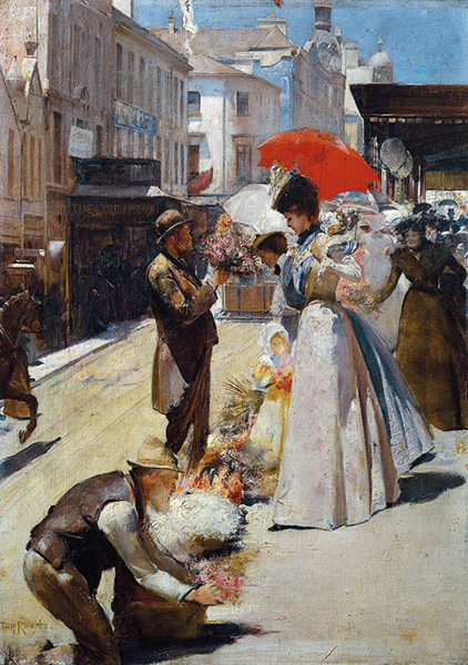 The Manly Art Gallery is finding it owns one of the globally best known paintings, 'Christmas Flowers and Christmas Belles', a 52 by 36 cm oil on canvas borrowed by the National Gallery of Australia for its current Tom Roberts exhibition in Canberra. The painting was one of five paintings stolen in 1976, and then after several years, mysteriously returned then to the gallery.