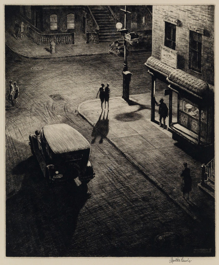 At Swann Galleries in New York, an Australian art collector swooped in to purchase five etchings by one of the US most revered printmakers, Australian Martin Lewis, born in Castlemaine in 1881. Relics (Speakeasy Corner), (above) the artist’s most popular work, sold for the joint record price of US$52,500 IBP. 