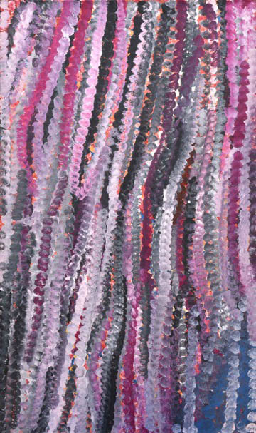 The final sale of in the disposal of the Thomas Vroom Collection features many works by Emily Kngwarreye including Desert Flowers 1995 (above) estimated at $12,000-18,000, and Kathleen Petyarre – the two artists about which he was most passionate – and many other significant canvases, bark paintings, sculptures, prints and artefacts. 