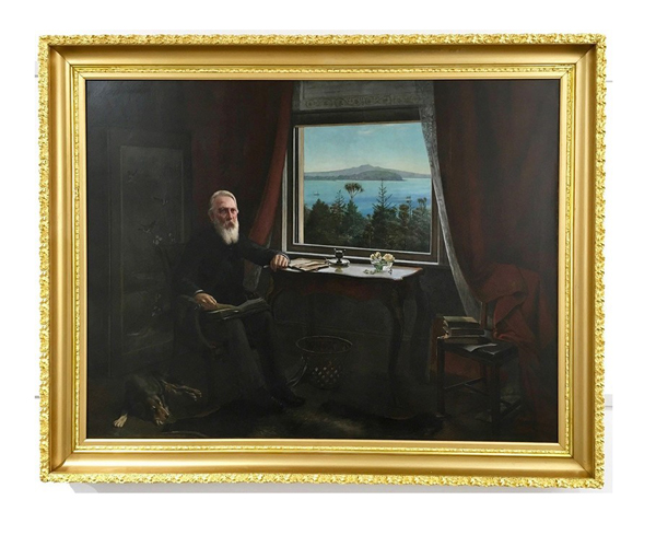 Highlight of the second Auckland art auction this week, held by International Art Centre, was the portrait of Auckland's founding father 'Sir John Logan Campbell at Kilbryde, Parnell' by Louis John Steele. Estimated at $300,000-500,000, it sold for $425,000, setting an auction price record for the artist. The 'Important and Rare' sale raised around $2 million.