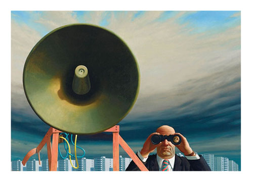 The cover lot, Jeffrey Smart's wry comment on big-city living, the meticulous oil on canvas The Observer II 1983-84 (lot 31) eclipsed his previous million dollar record to settle at $1,600,000 or $2,000,000 (including buyer's premium) at Menzies 20th Anniversary Auction. The sale enjoyed a strong clearance of 84% by lot, with a total hammer of $6.1 million, or 7.6 million including buyer's premium. 