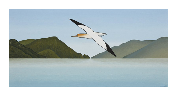 The top priced lot in Webb's December Fine Art sale was a late period oil on canvas by current auction favourite, Don Binney, featuring a gannet flying from right to left, this time just clipping the distant landscape of the Queen Charlotte Sound at the top of the South Island. Bidding on the work, 'Manunui Queen Charlotte' (above) started at $150,000, rising quickly to sell to an art consultant on the phone but in the room for $200,000, just over the high estimate of $190,000.