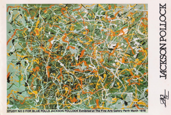 On  2 May, 1978, Terry Ingram questioned the authenticity of a $4 million exhibition of 8 works supposedly by Jackson Pollock, due to open in Sydney a week after the article was published. The exhibition had been supported by a number of figures in the art world at the time, although none of the works had any declared provenance. In the image of the invitation to the exhibition, above, note the spelling of the title of the work illustrated.