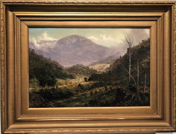 At the fine art auction held by Colville Gallery in Hobart on 24 February 2020, two paintings by perhaps Tasmania’s other best-known painter, Haughton Forrest, were of great interest: the cover lot Mount Wellington (lot 9), estimated at $15,000-18,000 was keenly contested with a lady room bidder losing out to a phone bidder when the hammer fell at $18,500 hammer.