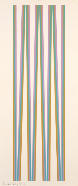 With the cessation of live auctions as a result of the Covid-19 induced shutdown, auction houses have had to make the decision whether to hold online-only auctions, or close for the duration of the shutdown. Above, Bridget Riley's 'Untitled (Elongated Triangles)', 1971, sold at Leonard Joel's, online-only sale of Prints & Multiples on 8 April 2020, where it realised $5,500 hammer against the pre-sale estimate of $3,000-5,000.