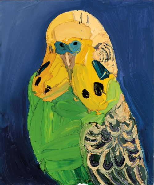 Ben Quilty’s Beast 2 from 2005 (lot 20) proved to be the high-flyer of the night at Menzies fine art auction in Sydney on March 31, 2021. The man-sized budgie, estimated at $35,000-45,000, ended up selling for $220,000 hammer price after a fierce battle between the room and a phone bidder.
The auction turned over $5,000,830 ($4,074,750 hammer price), selling 95% by value and 90% by number. 

