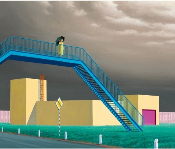  Deutscher and Hackett will conduct the first sale of 73 major works from the 2000 work collection and this sale includes Jeffrey Smart’s (1921-2013) The Footbridge, 1975 (above), yet another of his works evoking the classical stillness, geometry and light of Italian Renaissance paintings.  