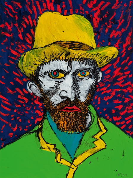 Bursting from a 1970s time-capsule, Sydney pop icon Martin Sharp’s painting Vincent, 1970, (lot 54) set the internet alight at Deutscher and Hackett’s sale of Highlights in Australian Art from Part 1 of the National Australia Bank Collection to sell for a record $160,000 at the fall of the hammer.