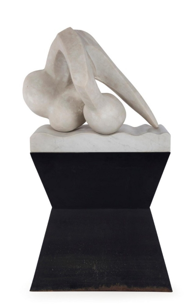 The late Martin Sachs would have been pleased that his good artist friend Joel Elenberg’s (1948-1980) Untitled marble sculpture (lot 46) achieved such a massive result at Leski Auctions sale in Melbourne on March 8. The sculpture was estimated at $15,000-$25,000 but spirited bidding saw it eventually sell for $292,775 including buyer’s premium. This is the fourth highest price for a work by the sculptor, the top price being $414,800 achieved by Deutscher and Hackett on 28 November 2018 for Makiko, 1980.