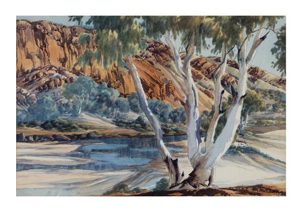 Lot 38, Albert Namatjira 'Waters of the Finke', 1958, doubled the previous artist’s record of $100,000, selling for $200,000 at Smith & Singer’s final fine art auction of 2022, one of four artists’ records set on the night. 